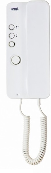 Citofono Elettronico Bianco Con Tasto